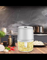 🧄 Mini Electric Food Chopper – Cut Garlic & Onion in Seconds