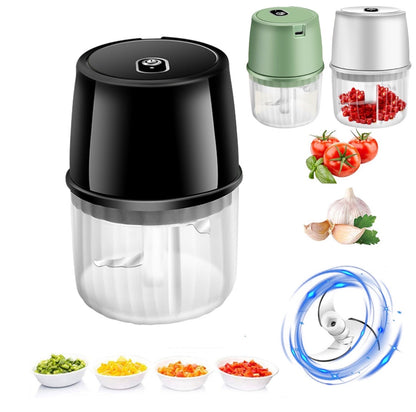 🧄 Mini Electric Food Chopper – Cut Garlic & Onion in Seconds