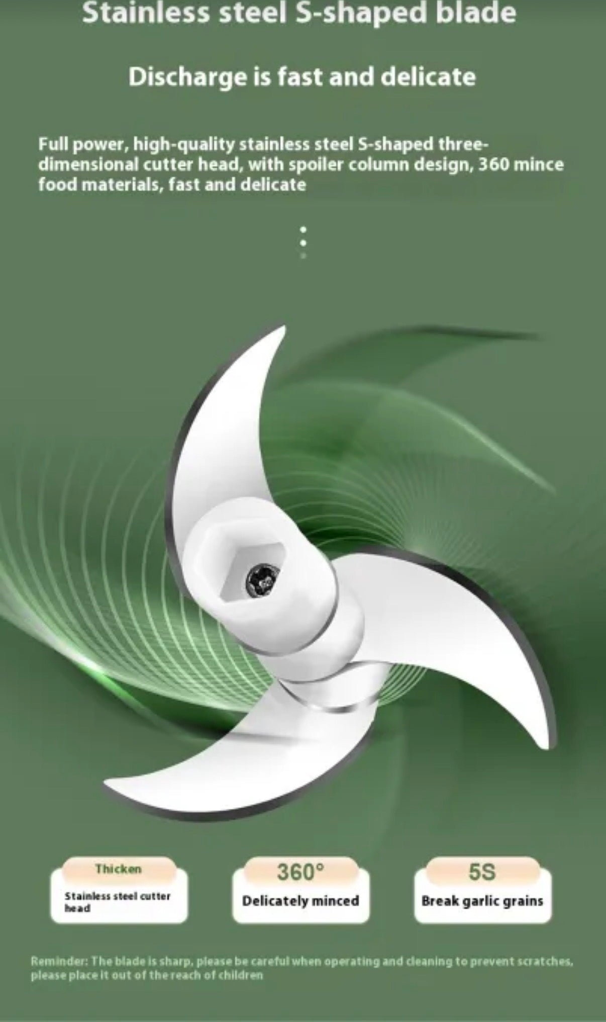 🧄 Mini Electric Food Chopper – Cut Garlic & Onion in Seconds